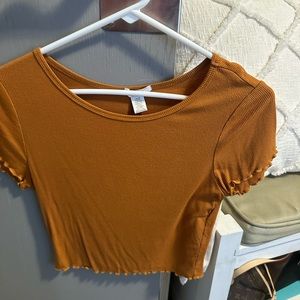 Orange crop top